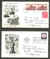2 Lettres De 1954 ( Etats-Unis ) - Central America