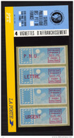 France  -  Distributeurs   :  Type A  Carrier  Yv 88-91  Sous Blister - 1985 Papel « Carrier »