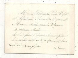 INVITATION De Monsieur SOUVESTRE Sous Préfet Et Madame,nouvel Hôtel De La Sous Préfecture De Chatellerault - Unclassified