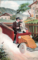 Couple - Couple Dans Une Automobile - Colorisé - Oblitéré Anvers 1910  - Carte Postale Ancienne - Paare