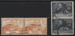 Penang (05) 1949 UPU . 2 Doubles. Used. Hinged. - Penang