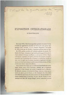 1878 EXPOSITION INTERNATIONALE D ELECTRICITE M. COCHERY MINISTRE DES POSTES ET DES TELEGRAPHES - Paris