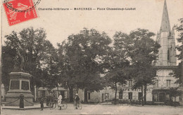 France - Marennes - Place Chasseloup Laubat - Edit. Braun - Dos Vert - Clocher - Animé - Carte Postale Ancienne - Marennes