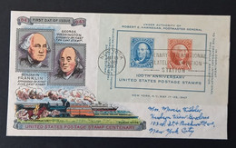 USA 1947, Brief Mit Franklin Und Washington, Gestempelt, Lot EF15 - 1941-1950