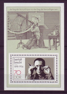 DDR Block 91 90. Geburtstag Von Bertolt Brecht 70 Pf Postfrisch - Andere & Zonder Classificatie