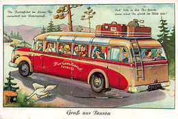 Carte Système - Bus De Voyage - Edit. Shöning Et Co - Colorisé - Ferienfahrt In Luxus Bus - Carte Postale Ancienne - A Systèmes