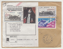 Monaco Letter Cover Registered Posted 1968 B230205 - Covers & Documents