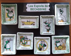 L ES EXPLOITS DE BECASSINE - Série Complète De 8 Grosses Fèves Brillantes (dont 2 Hors Serie) De 1995  - - Personajes