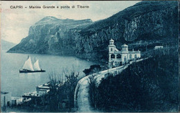 ! 1930 Alte Ansichtskarte Aus Capri, Marina Grande E Punta Di Tibero, Hotelstempel, Italien - Andere & Zonder Classificatie