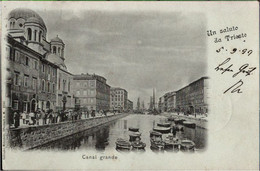 ! 1899 Alte Ansichtskarte Triest, Un Saluto Da Trieste - Trieste (Triest)