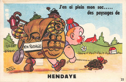 Carte Système - Hendaye - J'en Ai Plein Mon Sac Des Pysages - Colorisé - Cie Des Arts Photoméc. - Carte Postale Ancienne - Mechanical