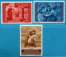 Liechtenstein 1960 Harvest, Apple Orchard, Basket, Grain, Prayer  Value MNH 60.03 - Agriculture