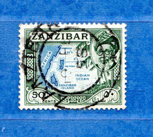 (Us.6 ZANZIBAR -° 1957 - Sultan Chalifa Bin Harub.  -Yv. 234  - Used. - Zanzibar (...-1963)