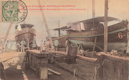 Nouvelle Caléconie - Nouméa - Constructions Navales - Flotille Pénitentiaire - Colorisé  - Rare - Carte Postale Ancienne - Nueva Caledonia