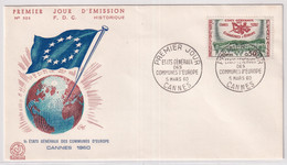 MiNr. 1292 Frankreich 1960, 5. März. Generalstände Der Europäischen Gemeinden In Cannes - FDC - 1959