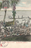 Nouvelle Calédonie - Tribu Canaques à La Pêche - Colorisé - Oblitéré 1904 - Précurseur - Carte Postale Ancienne - Nieuw-Caledonië