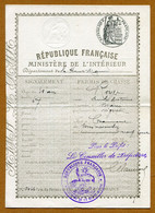 BRAUX  (52) : PERMIS DE CHASSE  1900 - Lettres & Documents