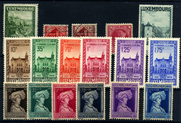 Luxemburgo Nº 233 Usado, 241/2 Usado, 250/1, 282/93*. Año 1931/36 - 1926-39 Charlotte Rechtsprofil