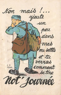 Carte à Système - Bande Dessinée - Colorisé - J.P.God - Not' Journée - Carte Postale Ancienne - Dreh- Und Zugkarten