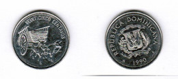 DOMINICAN REPUBLIC  25 CENTAVOS 1990 (KM # 71) #6922 - Dominicaine