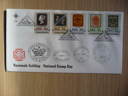 (8) South Africa RSA * FDC 1990 * National Stamp Day Tag Der Briefmark Jour De Timbre 5- Stripe - Brieven En Documenten