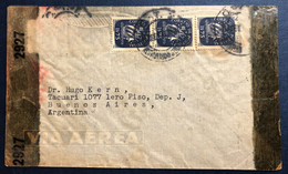Portugal Divers Sur Enveloppe Censurée De Lisbonne 14.9.1945 Pour Buenos Aires, Argentine - 2 Photos - (B4479) - Lettres & Documents