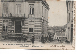 CP Lodelinsart Hôtel De Ville  1902   A Julie Servais  Wasseiges. Colorisé - Charleroi