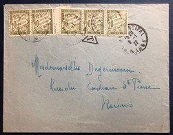 France Taxe Sur Enveloppe Pour Reims - 6.1.1927 - (B4497) - 1859-1959 Lettres & Documents