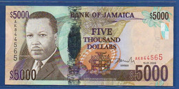 JAMAICA - P.87a – 5000 Dollars 2009 UNC-, Serie AK844565 - Jamaique