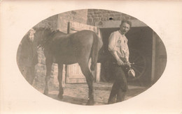 Carte Photo à Identifier - Maréchal Ferrant - Cheval - Animé - Carte Postale Ancienne - Zu Identifizieren