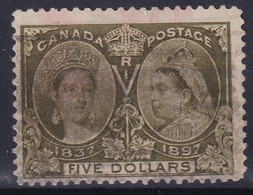 CANADA 1897 - Canceled - Sc# 65 - Jubilee 5$ - Gebruikt