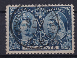 CANADA 1897 - Canceled - Sc# 54 - Jubilee 5c - Oblitérés