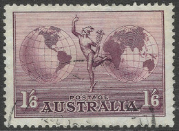 Australia. 1934-48 Hermes. C Of A Watermark. 1/6 Used. SG 153a - Oblitérés