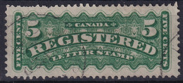 CANADA 1875 - Canceled - Sc# F2 - Registry Stamp - Gebruikt