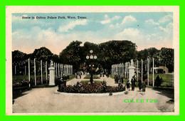 WACO, TX - SCENE IN COTTON PALACE PARK - ANIMATED WITH PEOPLES - TRAVEL IN 1921 - C. KROPP CO - - Waco