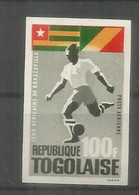 TOGO SIN DENTAR IMPERFORATE FUTBOL FOOTBALL - Fußball-Afrikameisterschaft