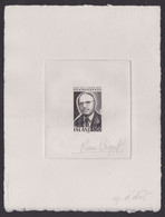 ISLANDE N° 491 HALLDOR HERMANNSSON EPREUVE D' ETAT EN NOIR SIGNEE BEQUET - Non Dentelés, épreuves & Variétés