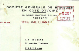Lettre  EMA Havas Mg 1965 Banques Cote D'Ivoire Abidjan  A26/36 - Autres & Non Classés