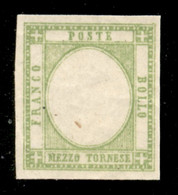 Antichi Stati Italiani - Province Napoletane - 1861 - Prove - Mezzo Tornese (17ala) Gommato Al Recto  Senza Effigie - Go - Other & Unclassified
