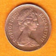 Grande Bretagne - 1/2 Penny Elisabeth II - 1973 - 1/2 Penny & 1/2 New Penny