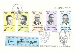 EGs30524 Egypt 2000 FDC Egyptian Famous Artists - Lettres & Documents