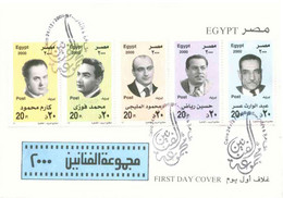 EGs30524 Egypt 2000 FDC Egyptian Famous Artists - Covers & Documents