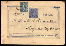 Europa - Spagna - Intero Postale Pubblicitario Da 5 Cent (Para Glasgow) + 5 Cent (7) Annullato Con Numerale A Punti Per  - Other & Unclassified