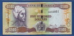 JAMAICA - P.85f – 500 Dollars 2008 UNC, Serie QW952881 - Jamaica