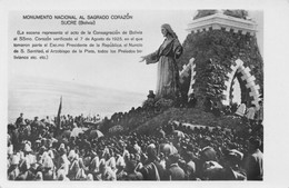 Amerique - BOLIVIE - Sucre - Monumento Nacional Al Sagrado Corazon - Monsenor Pierini, Azzobispo - Carte-Photo, 12/1931 - Bolivie