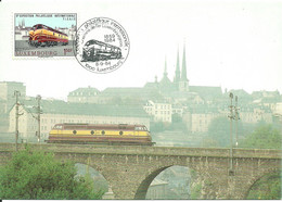 Carte Maximum - Luxembourg - Comboio Train Railways Chemin De Fer Exposition Philatelique - Locomotive Trem CC1800 - Maximumkarten