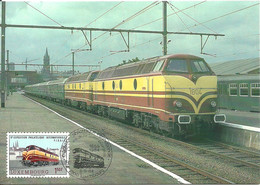 Carte Maximum - Luxembourg - Comboio Train Railways Chemin De Fer Exposition Philatelique - Locomotive Trem CC1800 - Maximumkaarten