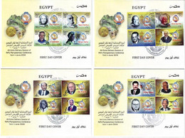EGs30517 Egypt 2009 FDC Nobel Prize Laureates - African Winners (4 Covers) - Brieven En Documenten