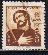 MACAU PORTUGUESE MACAO 1951 ST. FRANCIS S. FRANCISCO XAVIER 10a USED USATO OBLITERE' - Used Stamps