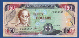 JAMAICA - P.79c – 50 Dollars 2002 UNC, Serie EX493830 - Giamaica